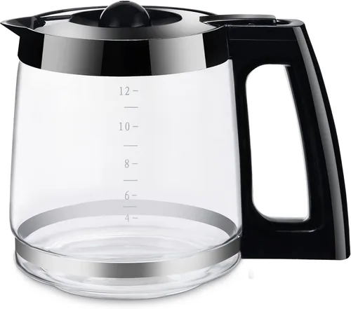 Jarra de café de vidrio de repuesto de 12 tazas compatible con cafetera Hamilton Beach Flexbew, cafetera para 49980A, 49980Z, 49983, 49618, 46300,