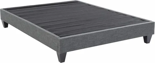 Miniatura 5 de AC Pacific Base de cama de plataforma individual, cama tapizada de 13 pulgadas de alto con listones de madera, no necesita somier, diseño