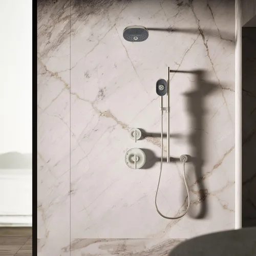 Miniatura 9 de KOHLER 26284-BN Statement Oblong Multifuntion - Ducha de mano de 2,5 gpm, níquel cepillado vibrante