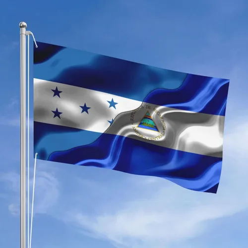 Miniatura 18 de Banderas de Honduras y República Dominicana para exteriores de 3 x 5 pies, tres capas de tela para coser a doble cara, impresión de 3 x 5 pies