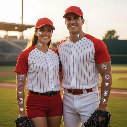 Miniatura 6 de Tatuajes temporales con temática de béisbol – Más de 200 decoraciones de fiesta de cumpleaños de béisbol, regalos de calcomanías de tatuaje