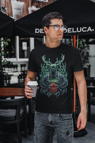 Miniatura 6 de Camisetas gráficas de manga corta con cuello redondo para hombre