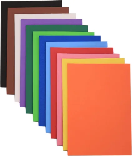 Miniatura 5 de Ader Products - Hojas de espuma Eva, 12 colores surtidos, 0.079 in de grosor, 6 x 9 pulgadas, papel de espuma artesanal para artes y manualidades