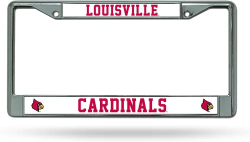 Miniatura 51 de Rico Industries NCAA Premium 12" x 6" Chrome Frame with Plastic Inserts - Car/Truck/SUV Automobile Accessory