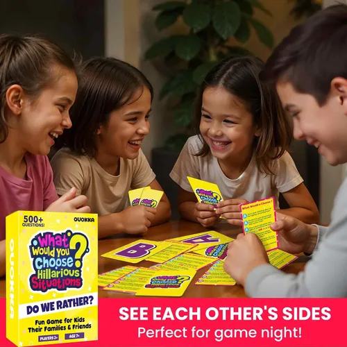 Miniatura 5 de QUOKKA Juego de Mesa para Niños de 8-12 Años - Edición Original - Juego de Cartas Familiar para Niños de 5-8 Años - ¿Qué Eligirías? ¿Prefieren
