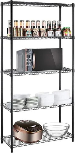 Miniatura 14 de Estantería metálica de almacenamiento de 6 niveles de 208.8 cm x 121.92 x 45.72 cm, con ruedas, resistente estante con capa de acero, cromado