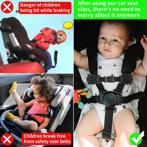 Miniatura 4 de Arnés Antiescape para Bebé con Clip de Pecho con Hebilla, Previene que los Niños/Pequeños Saquen sus Brazos de Sillas Altas/Cochecitos/Riendas