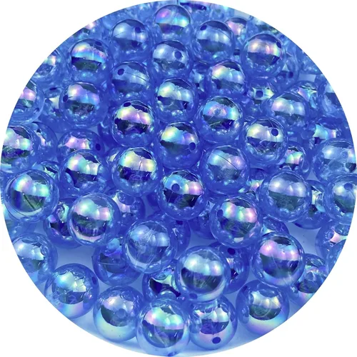 Miniatura 6 de 400 cuentas redondas acrílicas de 0.315 pulgadas de color AB, cuentas espaciadoras redondas con agujeros para aretes, pulseras, collares, llaveros