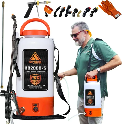Miniatura 11 de Pulverizador alimentado por batería PetraTools de 1 galón - HD1000-S - Pulverizadores eléctricos de servicio pesado en césped y jardín para control