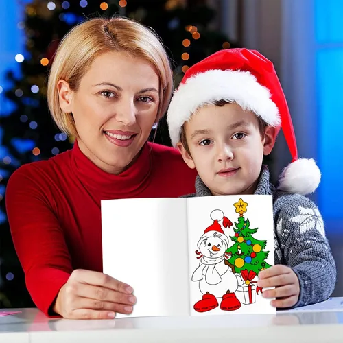 Miniatura 6 de CCINEE 36 piezas de libros de colorear de Navidad, mini folletos de 12.7 cm x 17.8 cm, manualidades, regalos de fiesta, presentes divertidos