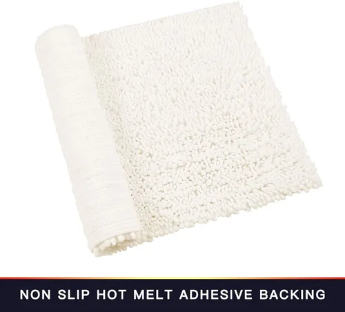 Miniatura 205 de Walensee Alfombra de baño antideslizante (24x17 pulgadas, rosa polvoriento) absorbente de agua, súper suave, lanuda de felpilla, lavable a máquina