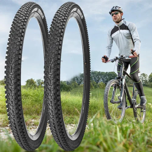 Miniatura 8 de Paquete de 1 o 2 neumáticos de bicicleta de 24"/26"/27.5"x1.95" con capa antipinchazos de 0.118 in para neumáticos de bicicleta de montaña con o sin