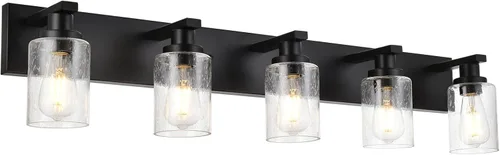 Miniatura 12 de Lámparas de baño con pantallas de vidrio semillado, 6 luces de tocador, montaje en pared, iluminación del hogar para cocina, sobre espejo Brused