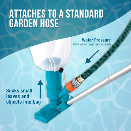 Miniatura 3 de U.S. Pool Supply Aspiradora de piscina sobre el suelo, aspiradora manual de piscina, limpiador de spa para bañera de hidromasaje, estanques - poste