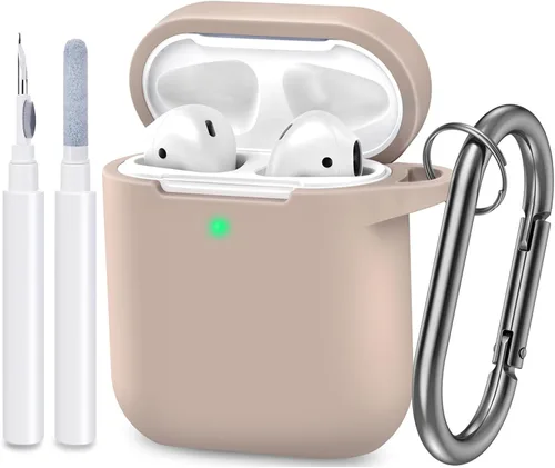 Miniatura 28 de Funda compatible con AirPods, cubierta protectora de silicona completa a prueba de polvo diseñada para Apple AirPods de 1.ª y 2.ª