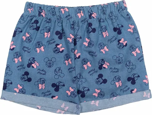 Miniatura 52 de Disney Minnie Mouse - Conjunto de camiseta floral arcoíris y pantalones cortos de cambray, tallas de bebé a niño grande (12 meses - 14-16)