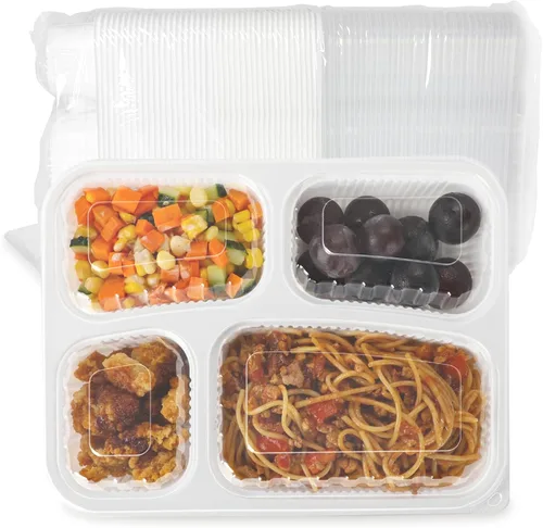Miniatura 8 de Contenedores de preparación de comidas sin bisfenol A, envueltos en encogimiento, sin prelavado, paquete de 40 cajas Bento de 34 onzas, 4