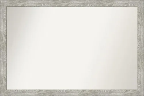Miniatura 241 de Amanti Art Espejo de baño gris para sobre el fregadero, 31 x 48 pulgadas, espejo de tocador rectangular estrecho de color gris, marco de madera