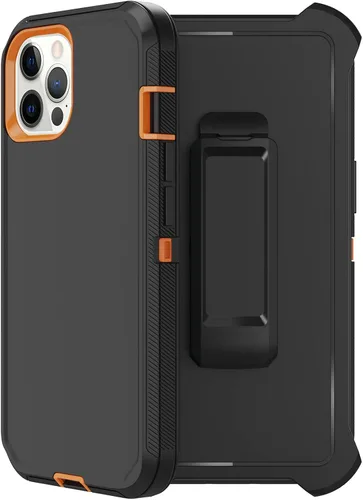 Miniatura 8 de Funda para iPhone 11 Pro Max con funda de clip para cinturón, 2 protectores de pantalla, protección contra caídas de grado militar, cuerpo completo