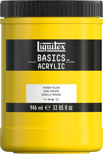 Miniatura 141 de Liquitex BASICS Pintura Acrílica, Botella de 400ml (13.5 oz), Blanco Titanio Titanio Blanco