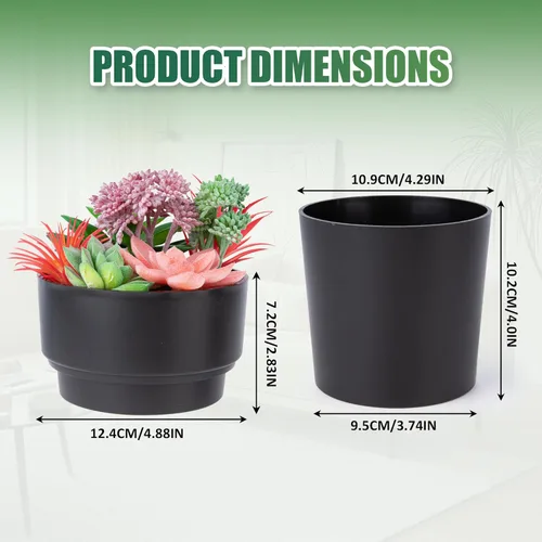 Miniatura 3 de BarGifts Maceta de Flores Negra Caja de Seguridad de Desviación, Caja de Almacenamiento Secreto Oculta Mantén Tus Objetos de Valor Seguros Como