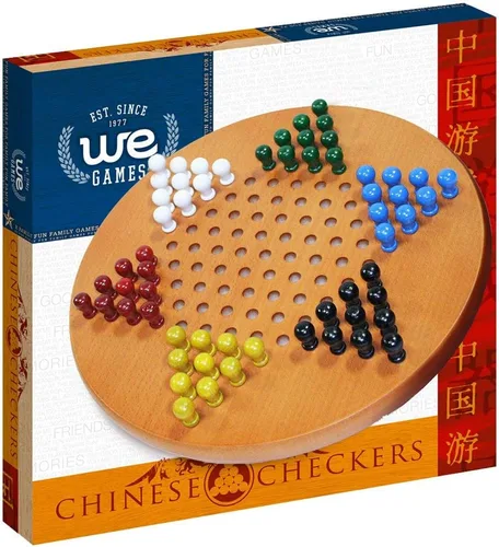 Miniatura 8 de WE Games Juego de mesa de damas chinas de madera con clavijas de madera