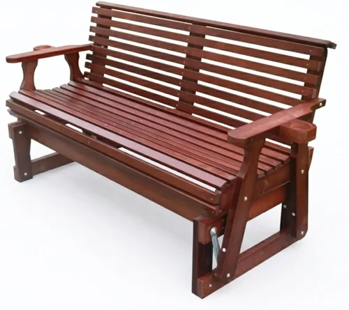Planeador para exteriores de 5 pies con portavasos, respaldo alto enrollable, silla deslizante de 3 plazas, banco planeador para exteriores con