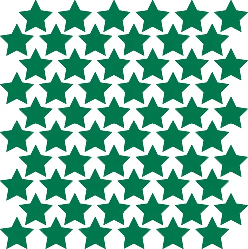 Miniatura 66 de LiteMark Durable Stars, calcomanía roja brillante de 5.5 pulgadas, uso en hormigón liso, azulejos, vidrio, paquete de 8 estrellas Rojo