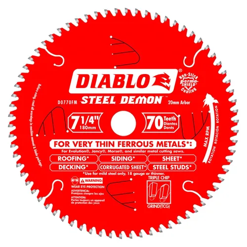 Miniatura 17 de Diablo Hoja de sierra para corte de metal Steel Demon Cermet II de acero de 8 pulgadas x 42 dientes – Vida útil hasta 25 veces más larga, cortes 10