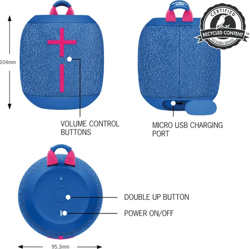 Miniatura 7 de ULTIMATE EARS WONDERBOOM 3, pequeño altavoz Bluetooth inalámbrico portátil, sonido de graves grandes de 360 grados para exteriores, impermeable, a