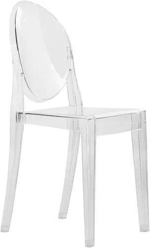 Miniatura 9 de Marion - Silla de comedor de acrílico transparente, juego de 2