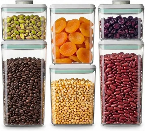 Miniatura 14 de Melovom Juego de Contenedores de Almacenamiento de Alimentos Pop Contenedores de Almacenamiento de Alimentos Herméticos con Tapas Pop, Organización