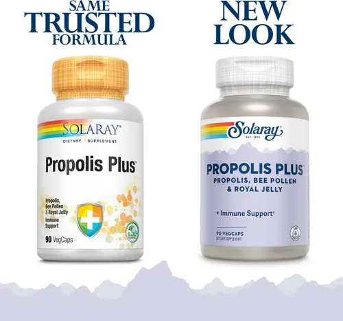 Miniatura 3 de SOLARAY Propolis Plus - Suplemento de apoyo inmunológico, 90 cápsulas vegetales