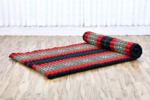 Miniatura 7 de Leewadee - Kapok Roll Mat – Colchón plegable hecho a mano para dormir y relajación de Tailandia, ideal como cama de invitados, esterilla de camping