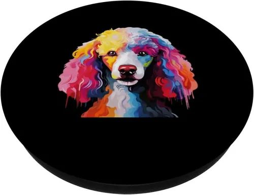 Miniatura 2 de PopSockets gráficos gráficos de caniche colorido y genial PopGrip intercambiable