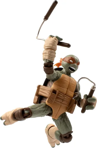Miniatura 2 de Figura de acción de Michelangelo de Teenage Mutant Ninja Turtles BST AXN v2 IDW de 5 pulgadas y libro de cómics de Michelangelo de IDW edición
