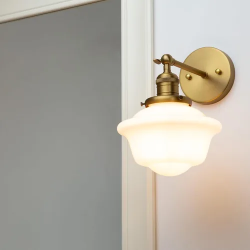 Miniatura 2 de Pathson Modern Wall Sconce, Milk White Bathroom Vanity Light Fixture, Wall Lighting for Bedroom Living Room Hallway Home Decor