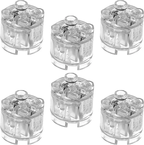 Miniatura 7 de ASTEM Kit de accesorios de ladrillos de luz verde, paquete de ladrillos de luz LED transparentes clásicos de 2 x 2, 6 piezas de bloques