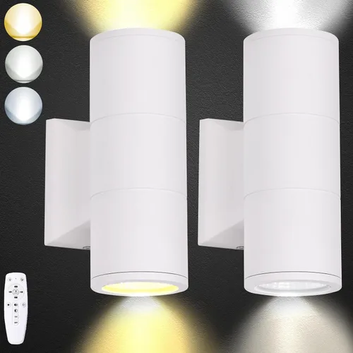 Lámpara de pared LED de 3 colores de 15 W, 110 V ~ 260 V, brillante LED con Remtoe para sala de estar, pasillo de pasillo, puerta delantera exterior