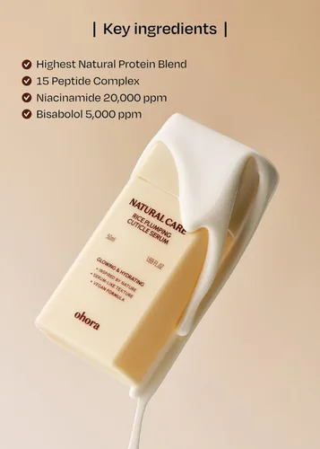 Miniatura 6 de ohora Natural Care Rice Plumping Cutticle Serum - Suero hidratante para uñas con extracto de arroz y soja, colágeno, vitamina E y péptidos
