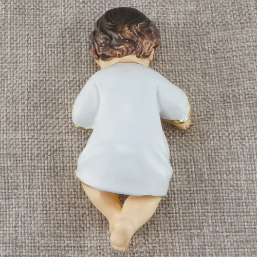 Miniatura 6 de Figurilla de resina del Niño Jesús en tela sagrada - Estatua coleccionable de la Natividad y regalos de fe sagrada (2.4 pulgadas)