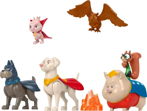Miniatura 6 de Fisher-Price DC League of Super-Pets - Figura de juguetes preescolares, Krypto Ace PB Chip Pigasus y Lulu para juegos de simulación para niños a