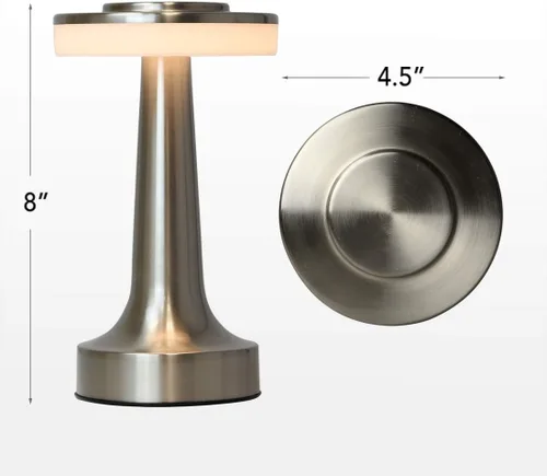 Miniatura 8 de Lámpara de mesa LED portátil O'Bright con sensor táctil, 3 niveles de brillo, batería recargable de hasta 48 horas de uso, luz nocturna