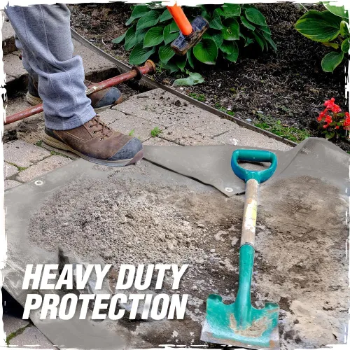 Miniatura 9 de RUGGED RHINO Lona resistente 100% impermeable para todo tipo de clima, lonas resistentes a la temperatura UV de 5 mil, cubierta multiusos de alta