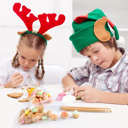 Miniatura 4 de ASTARON 200 bolsas de pretzel con lazos, bolsas de barra de pretzel, bolsas autoadhesivas para fiestas de cumpleaños, palitos de pretzels, bolsas