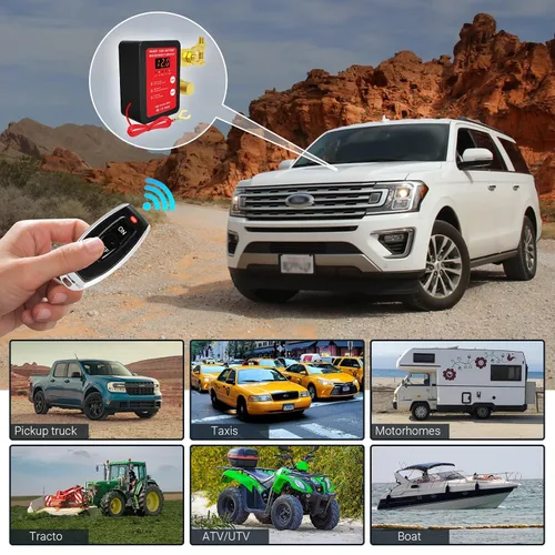 Miniatura 7 de Interruptor Inteligente de Desconexión de Batería de 12V con Control Remoto - Perfecto para Automóviles, Camiones, Casas Rodantes y Vehículos Todo