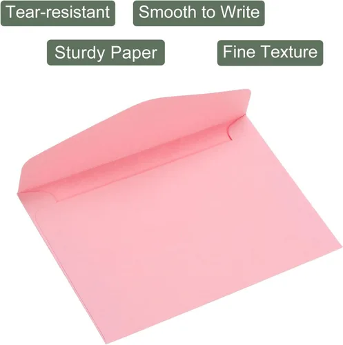 Miniatura 6 de YOKIVE Paquete de 60 sobres para tarjetas de regalo, nota de felicitación de negocios, sobre soporte para artículos pequeños, ideal para Rosado