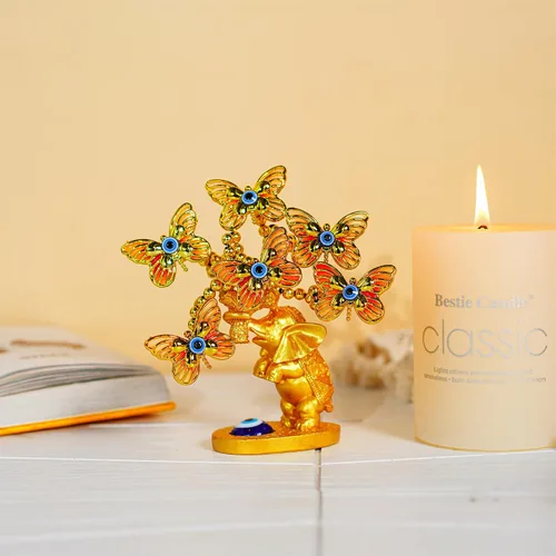 Miniatura 7 de YU FENG Elefante dorado y elefante Dios mal de ojo árbol