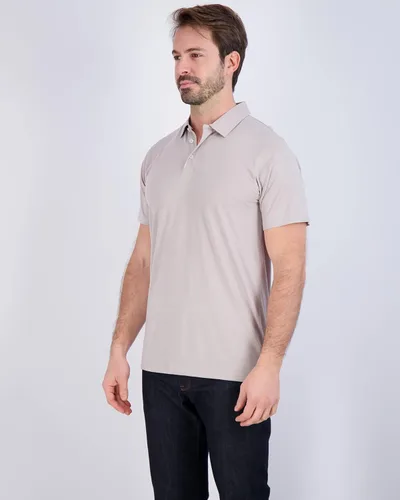 Miniatura 8 de Real Essentials Paquete de 3: Polo de manga corta de algodón para hombre, de secado rápido, transpirable, (disponible en tallas grandes y altas)