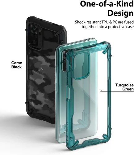 Miniatura 4 de Ringke Fusion-X - Funda compatible con Xiaomi Redmi Note 10, Redmi Note 10S, parte trasera transparente, resistente, a prueba de golpes, TPU